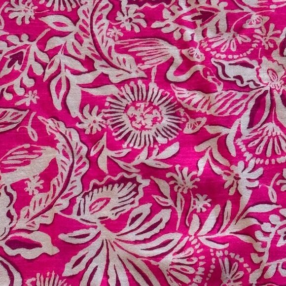 Lilly Pulitzer Ashlee Pullover Passion Pink Floral Print Long Sleeve Top XS - Picture 5 of 6